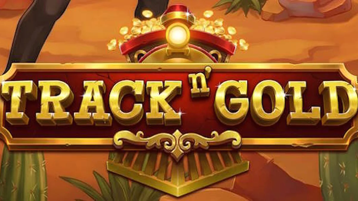 Tampilan visual kereta api klasik dalam permainan slot Track n' Gold